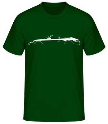 'Porsche 911 Car. Cabrio' Silhouette - Men's Basic T-Shirt - Bottle green - Front