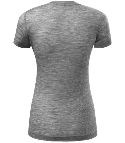 Merino Frauen T-Shirt - Grau meliert - Hinten
