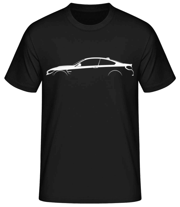 Vorschau: 'BMW M4 Coupe F82' Silhouette - Männer Basic T-Shirt - Schwarz - Vorne