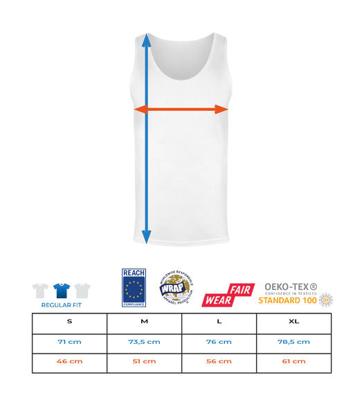 Aperçu: Débardeur Homme - Tableau des tailles
