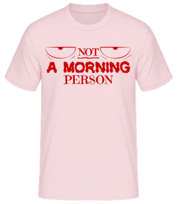 Not A Morning Person 1 - Pánske basic tričko - Ružová - Predné