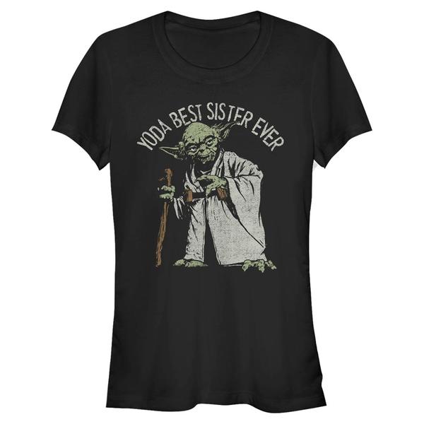 Aperçu: Star Wars - Yoda Green Sister - Family - Femme T-shirt - Noir - Devant
