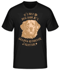 Not Dog Hair Golden Retriever Glitter - T-shirt standard Homme - Noir - Devant