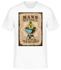 Mann Grill Frau Kohle · Männer T-Shirt B&C