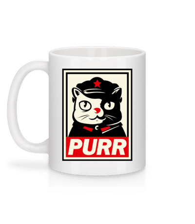 Purr - Mug en céramique blanc - Blanc - Derrière