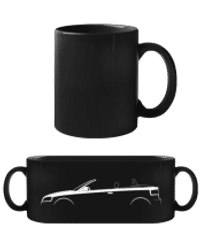 'Audi A3 Cabriolet (8P)' Silhouette - Tasse Noire - Noir - Devant