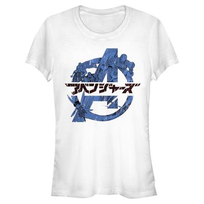Marvel - Avengers - Logo Avengers Anime - Mujeres Camiseta - Blanco - delante