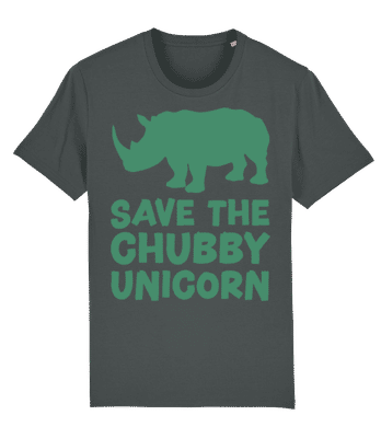 Save The Chubby Unicorn - Camiseta bio hombre Stanley Stella 2.0 - Antracita - delante