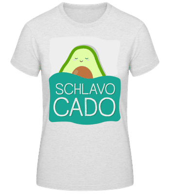 Schlavocado - Frauen Basic T-Shirt - Grau meliert - Vorne