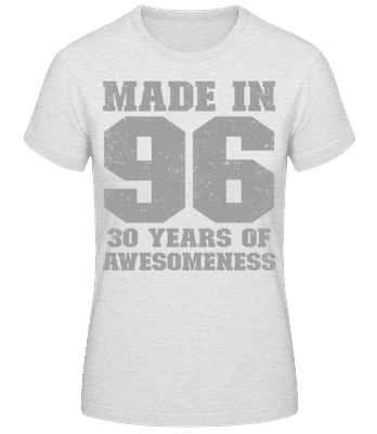 30 Years Of Awesomeness - Dámske basic tričko - Melírovo šedá - Predné