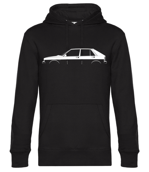 Aperçu: 'Lancia Delta HF' Silhouette - Sweat à capuche premium Unisexe - Noir - Devant