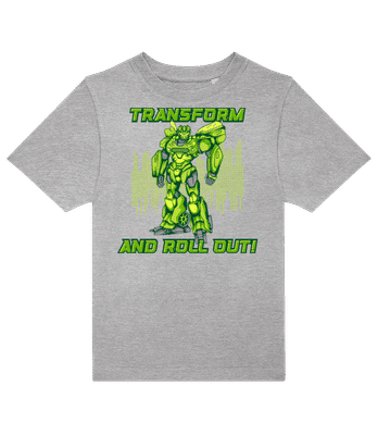 Transform And Roll  Out - Kinder T-Shirt B&C - Grau meliert - Vorne