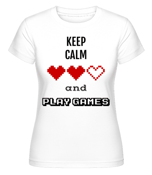 Aperçu: Play Games -  T-shirt Shirtinator femme - Blanc - Devant