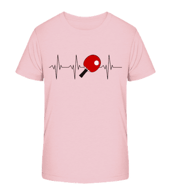 Table Tennis Heartbeat - Camiseta orgánica para niños Stanley Stella 2.0 - Rosa - delante
