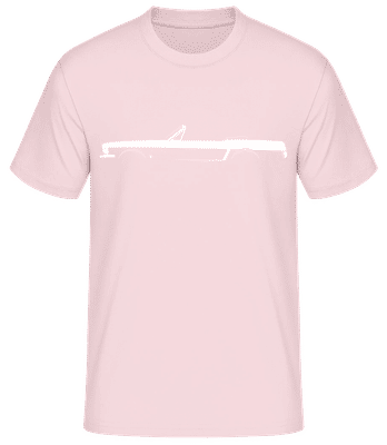 'Mustang Convertible 1964' Silhouette - T-shirt standard Homme - Rose - Devant