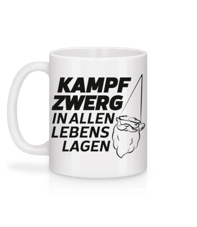 Kampfzwerg In Allen Lebenslagen B - Tasse - Weiß - Hinten