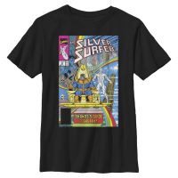 Marvel - Avengers - Thanos & Silver Surfer Thanos Galaxy Guide - Niños Camiseta - Negro - delante