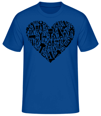 Love DIY Heart - Camiseta básica para hombre - Azul real - delante