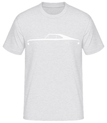 'Opel Commodore GSE A' Silhouette - Pánske basic tričko - Melírovo šedá - Predné