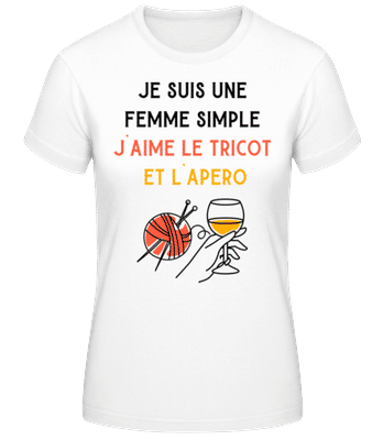 Je Suis Une Femme Simple - T-shirt standard Femme - Blanc - Devant