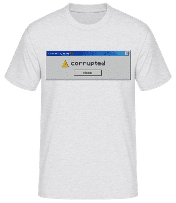 Y2K Romantic.exe Corrupted - Camiseta básica para hombre - Gris moteado - delante