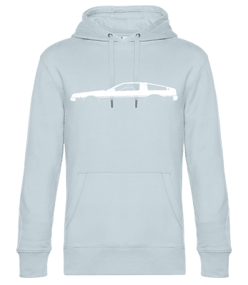 'DeLorean DMC' Silhouette - Sweat à capuche standard homme - Bleu clair - Devant