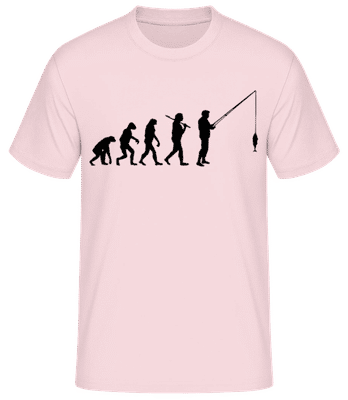 Evolution Fishing - Men's Basic T-Shirt - Pink - Front