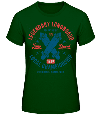 Legendary Longboard - Women's Basic T-Shirt - Bottle green - Front
