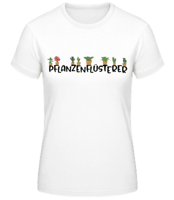 Pflanzenflüsterer - Frauen Basic T-Shirt - Weiß - Vorne