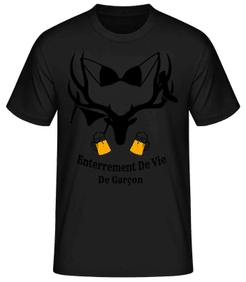 Enterrement De Vie De Garçon - T-shirt standard Homme - Noir - Devant