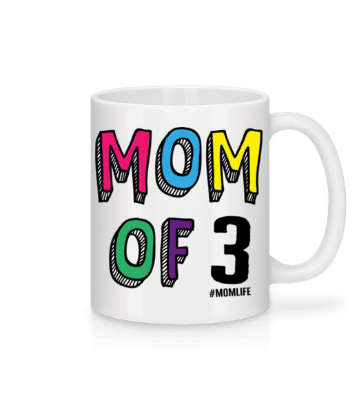 Aperçu: Mom Of 3 Momlife - Mug en céramique blanc - Blanc - Devant