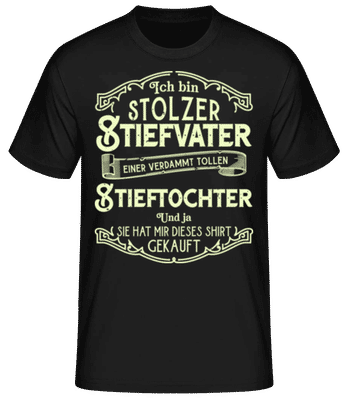 Ich Bin Stolzer Stiefvater - Männer Basic T-Shirt - Schwarz - Vorne