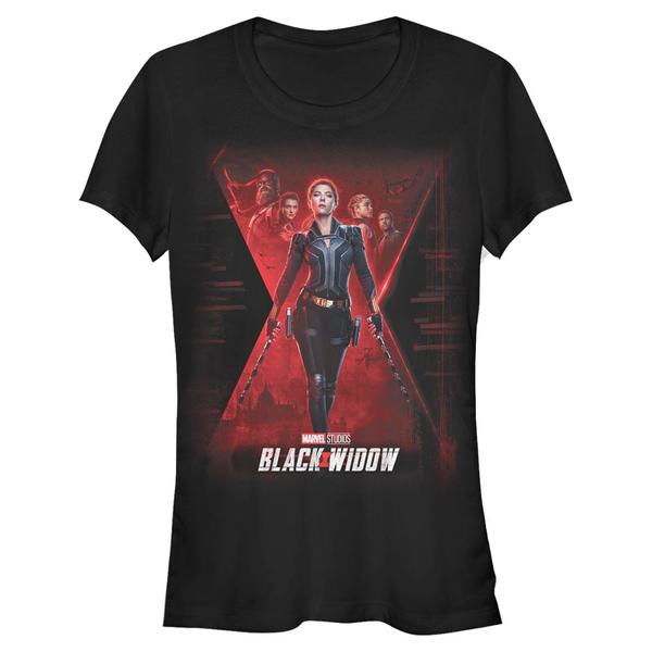 Aperçu: Marvel - Black Widow - Photo de groupe Official Poster - Femme T-shirt - Noir - Devant