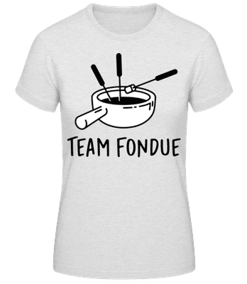 Team Fondue - T-shirt standard Femme - Gris chiné - Devant