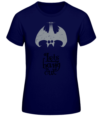 Let's Hang Out Bat - T-shirt standard Femme - Bleu marine - Devant