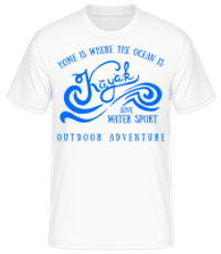 Kayak Logo Light Blue - Männer Basic T-Shirt - Weiß - Vorne