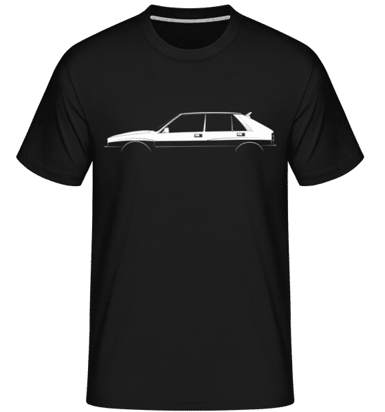 Preview: 'Lancia Delta HF Integrale' Silhouette - Shirtinator Men's T-Shirt - Black - Front