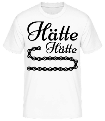 Hätte Hätte Fahrradkette Black - Männer Basic T-Shirt - Weiß - Vorne