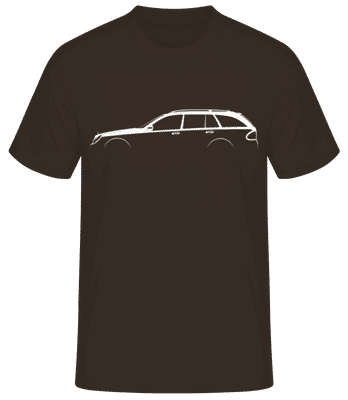 'Mercedes-Benz EQC N293' Silhouette - Männer Basic T-Shirt - Braun - Vorne