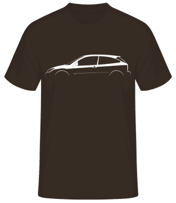 'Ford Focus SVT Mk I' Silhouette - Männer Basic T-Shirt - Braun - Vorne