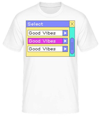 Select Good Vibes - T-shirt standard Homme - Blanc - Devant