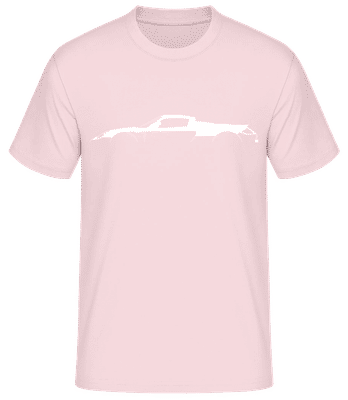 'Porsche Carrera GT' Silhouette - Pánske basic tričko - Ružová - Predné