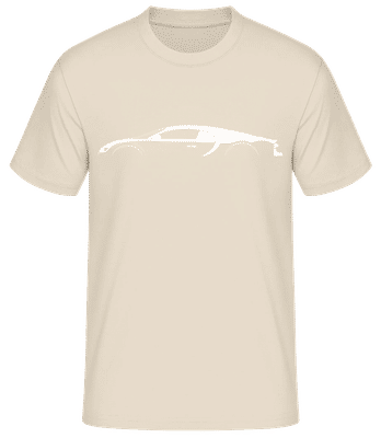 'Bugatti Chiron Super Sport' Silhouette - Men's Basic T-Shirt - Cream - Front