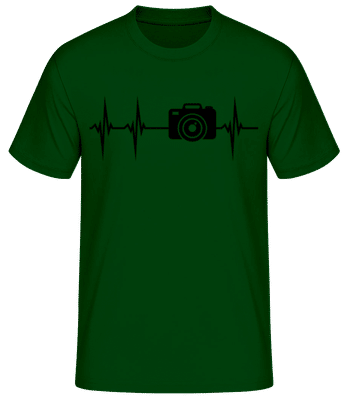 Kamera Amplitude - Männer Basic T-Shirt - Flaschengrün - Vorne