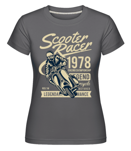 Preview: Scooter Racer -  Shirtinator Women's T-Shirt - Anthracite - Front