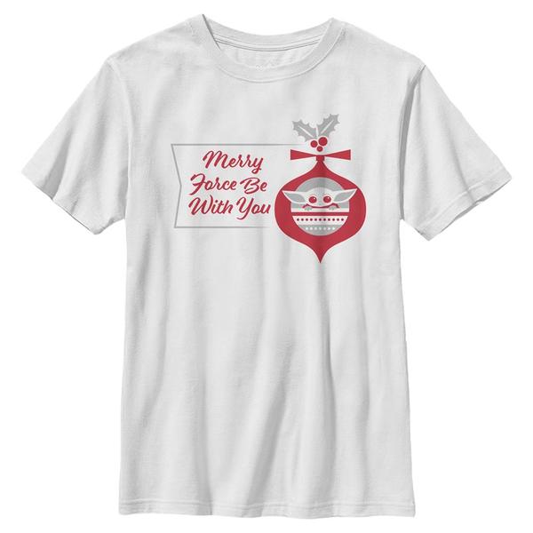 Aperçu: Star Wars - The Mandalorian - The Child Merry Force - Christmas - Enfant T-shirt - Blanc - Devant