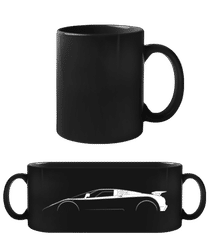 'Bugatti EB110 SS' Silhouette · Schwarze Tasse