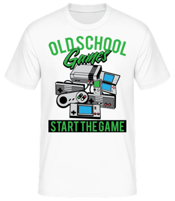 Oldschool Games - Männer Basic T-Shirt - Weiß - Vorne
