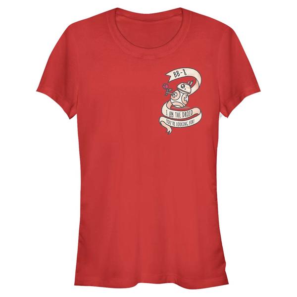 Aperçu: Star Wars - Le Réveil de la Force - BB-8 BB8 Droid Vday - Valentine's Day - Femme T-shirt - Rouge - Devant