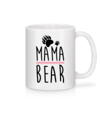 mama Bear - Keramický hrnček - Biela - Predné